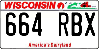 WI license plate 664RBX