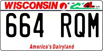 WI license plate 664RQM