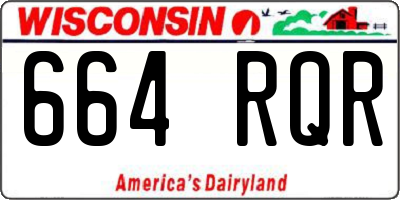 WI license plate 664RQR