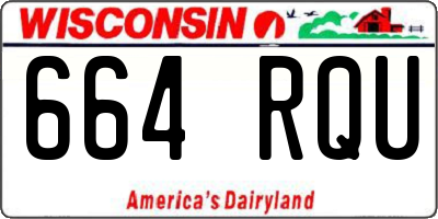 WI license plate 664RQU
