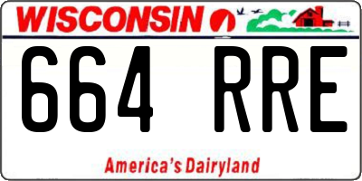 WI license plate 664RRE