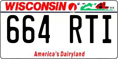 WI license plate 664RTI