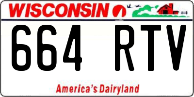 WI license plate 664RTV