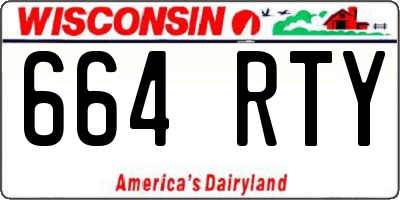 WI license plate 664RTY