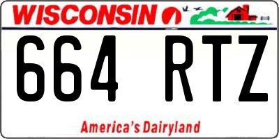 WI license plate 664RTZ