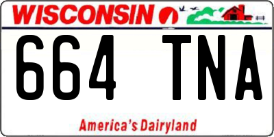 WI license plate 664TNA