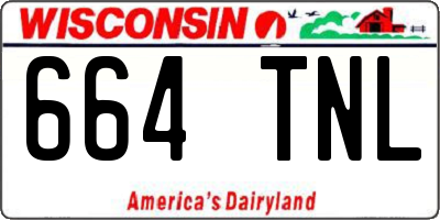 WI license plate 664TNL