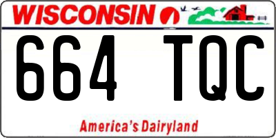 WI license plate 664TQC