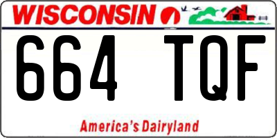 WI license plate 664TQF