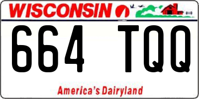 WI license plate 664TQQ