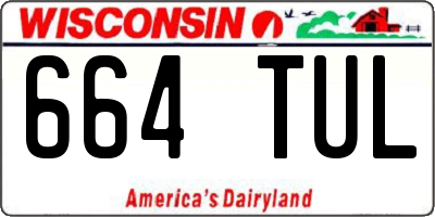 WI license plate 664TUL