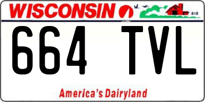 WI license plate 664TVL