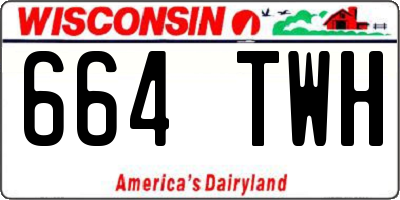 WI license plate 664TWH