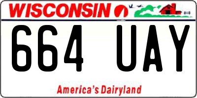 WI license plate 664UAY