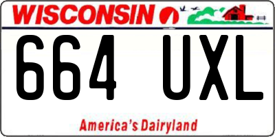 WI license plate 664UXL