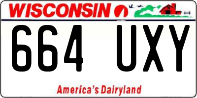 WI license plate 664UXY