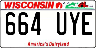 WI license plate 664UYE