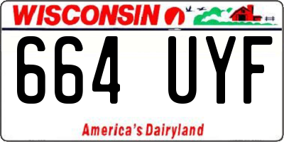 WI license plate 664UYF