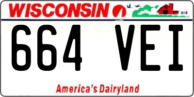 WI license plate 664VEI