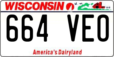WI license plate 664VEO