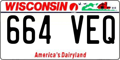 WI license plate 664VEQ