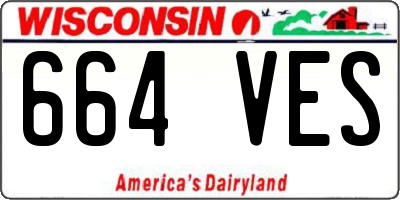 WI license plate 664VES