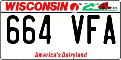 WI license plate 664VFA