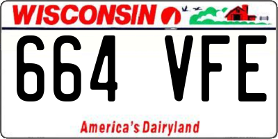 WI license plate 664VFE