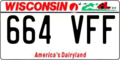 WI license plate 664VFF