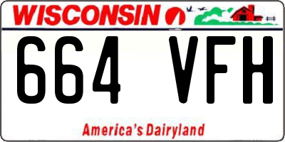 WI license plate 664VFH