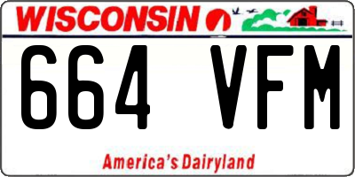 WI license plate 664VFM