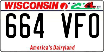 WI license plate 664VFO