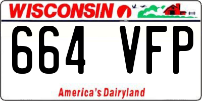 WI license plate 664VFP