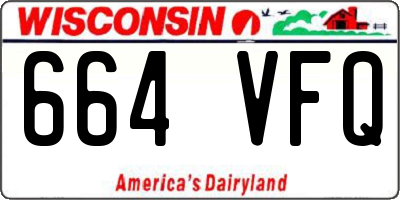 WI license plate 664VFQ