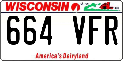 WI license plate 664VFR