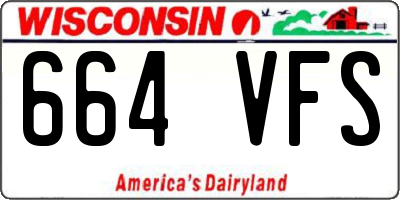 WI license plate 664VFS