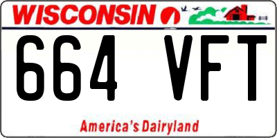 WI license plate 664VFT