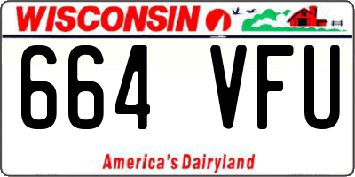 WI license plate 664VFU