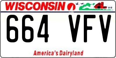 WI license plate 664VFV