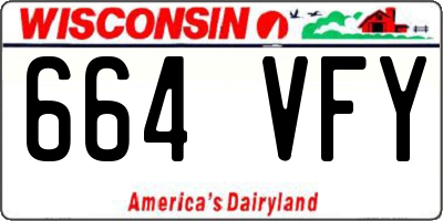 WI license plate 664VFY