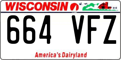 WI license plate 664VFZ