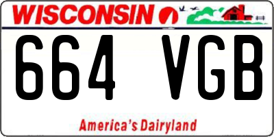 WI license plate 664VGB