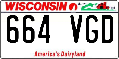 WI license plate 664VGD