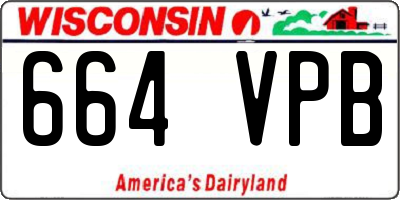 WI license plate 664VPB