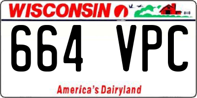WI license plate 664VPC