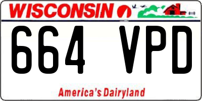 WI license plate 664VPD