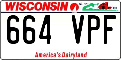 WI license plate 664VPF