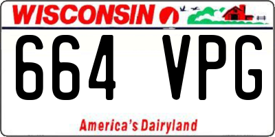 WI license plate 664VPG