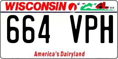 WI license plate 664VPH