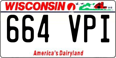 WI license plate 664VPI